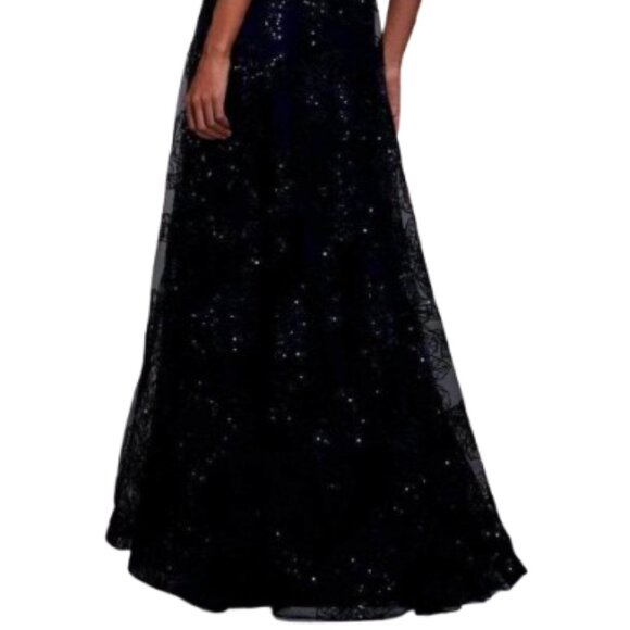 NWT Alyce Paris 27494 Lace Formal Gown Navy Size 24 - Picture 4 of 6